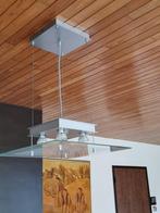 moderne hanglamp in glas en metaal, Modern, Gebruikt, 50 tot 75 cm, Ophalen