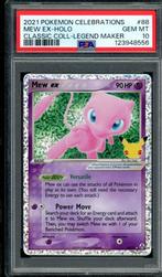 Mew ex Holo PSA 10 - 88/92 - Sword & Shield - Celebrations, Ophalen of Verzenden, Zo goed als nieuw, Losse kaart, Foil