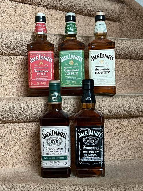 Whisky 5 flessen whisky Jack Daniels, Verzamelen, Wijnen, Nieuw, Ophalen of Verzenden