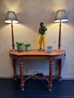 Guéridon - Table demi Lune - Bois, Maison & Meubles, Comme neuf, Enlèvement, 75 cm ou plus, Ovale