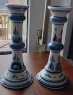 Delfts blauwe kandelaars met certificaat, 20 cm hoogte, Ophalen