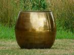 Grote bloempot - vaas - goudkleur - alu, Tuin en Terras, 25 tot 40 cm, Rond, Nieuw, Ophalen of Verzenden