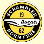 Ducati Scrambler 1962 Born Free sticker, Motos, Accessoires | Autocollants