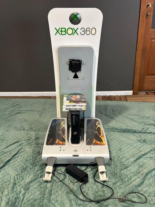 Xbox avec support télé + 4 jeux - 300€, Games en Spelcomputers, Spelcomputers | Xbox 360, Zo goed als nieuw, Ophalen