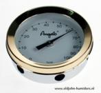 AHM12 ANGELO HUMIDOR HYGROMETER 50 MM - MET MAGNEET VERGULD, Nieuw, Tabaksdoos of Verpakking, Verzenden