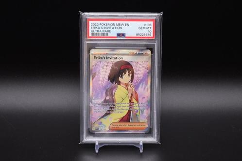 Erika’s Invitation – PSA 10 – 2023 Mew EN #196, Hobby en Vrije tijd, Verzamelkaartspellen | Pokémon, Nieuw, Losse kaart, Foil