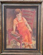KITSLAAR Hans " Kind op rode stoel" olie op doek, Antiek en Kunst, Ophalen