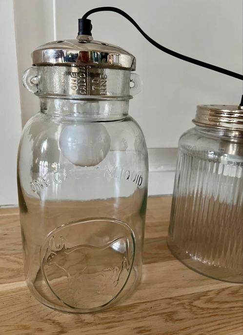 Design Masan Jar Chandelier, Huis en Inrichting, Lampen | Kroonluchters, Zo goed als nieuw, Glas, Metaal, Ophalen