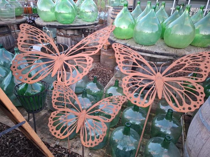 Cortenstaal vlinders 3mm dikte! Mooi ad vijverrand! TOPPER, Tuin en Terras, Vijver-toebehoren, Vijverrand, Ophalen