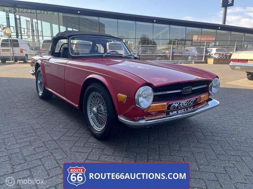 Triumph TR6 Cabriolet | Route 66 Auctions, Auto's, Oldtimers, Bedrijf, Te koop, Lederen bekleding, Triumph, Benzine, Overige carrosserie