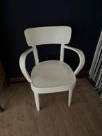 Houten stoel met wc pot opening, Huis en Inrichting, Ophalen, Gebruikt, Wit, Eén