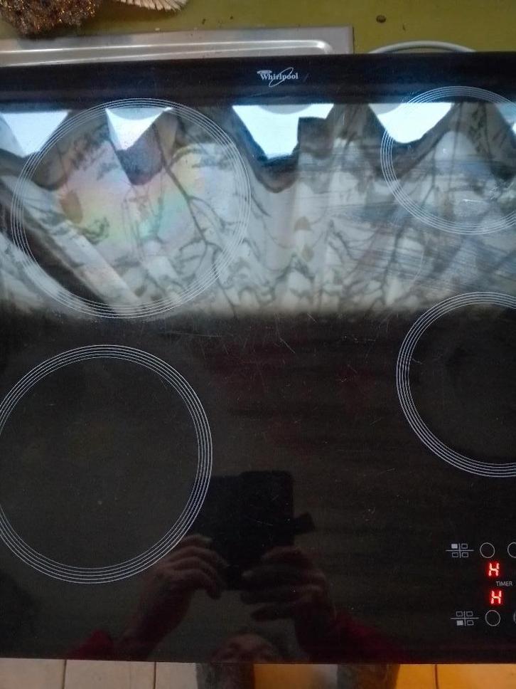 Kookplaat Whirlpool AKT809/NE, Elektronische apparatuur, Kookplaten, Gebruikt, Inbouw, Keramisch, 4 kookzones, Ophalen