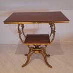 Antieke bijzettafel / bloemenstandaard met twee niveaus, Ophalen, Gebruikt, Rechthoekig, 60 cm of meer