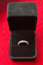 Vintage ring van witgoud en diamanten, Handtassen en Accessoires, Antieke sieraden, Ophalen of Verzenden, Goud, Ring, Met edelsteen