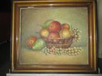 Schilderij "Fruitschaal met appelenn en peren", Antiek en Kunst, Ophalen of Verzenden