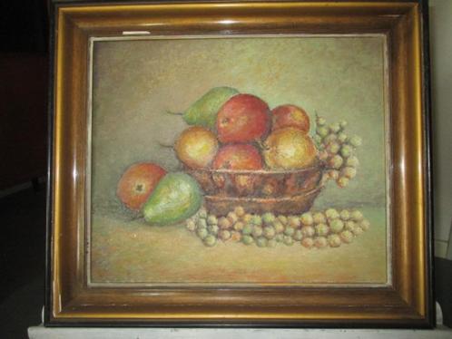 Schilderij "Fruitschaal met appelenn en peren", Antiek en Kunst, Kunst | Schilderijen | Klassiek, Ophalen of Verzenden