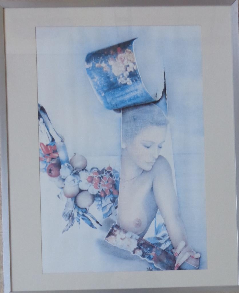 POL MARA / SENSUELE VROUW / KLEUROFFSET / 89x73cm / KADER, Antiquités & Art, Enlèvement