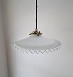 Authentieke vintage opaline glazen hanglampen. 17 stuks, Antiek en Kunst, Ophalen of Verzenden