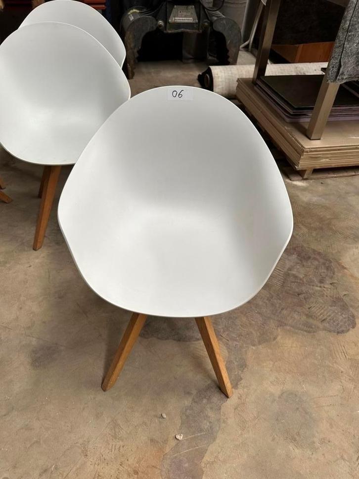 chaises de salle à manger VASCO, Maison & Meubles, Chaises, Comme neuf, Bois, Synthétique, Blanc, Enlèvement