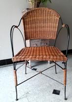 Decoratieve rieten stoel, Huis en Inrichting, Zetels | Zetels, Gebruikt, Landelijk, Eenpersoons, Riet of Rotan