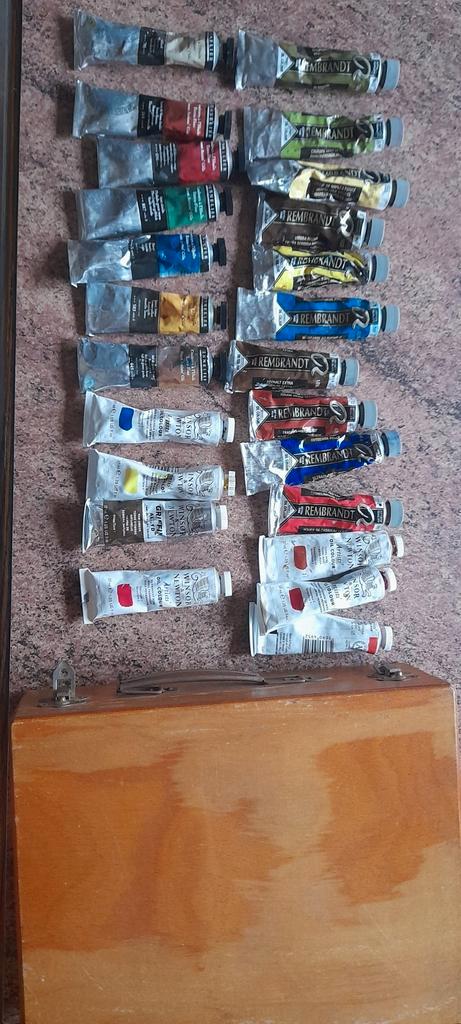 24 tubes olieverf, Rembr, Sennelier, W&N, Hobby en Vrije tijd, Schilderen, Olieverf, Ophalen of Verzenden