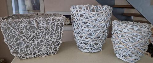 Caches pots en osier, Tuin en Terras, Bloembakken en Plantenbakken, Gebruikt, Ophalen