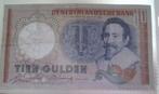 Bankbiljet 10 gulden 1953 Hugo de Groot, Ophalen of Verzenden, 10 gulden, Los biljet