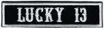 Lucky 13 stoffen opstrijk patch embleem #6, Motoren, Verzenden, Nieuw