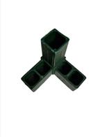 Hoekstukje 3 weg 20 x 20 x 1,5 mm 3-weg Haaks Groen, Ophalen of Verzenden, Nieuw, Kunststof, Volière