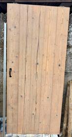 Houten schuifdeur - 198x87,5 - inclusief  rail, Ophalen, Gebruikt, Aluminium