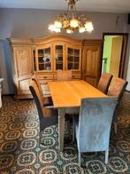 Tafel eiken wit +6stoelen, Ophalen, Zo goed als nieuw