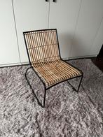 Rotan stoel (zwart metaal frame), Huis en Inrichting, Stoelen, Ophalen, Zwart, Metaal