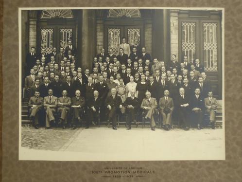 grande photo originale Promotion médecine 1938-39 Louvain KU, Collections, Photos & Gravures, Photo, Enlèvement ou Envoi