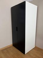Kinderkleerkast IKEA zwar/wit 60x129x51 cm, Kinderen en Baby's, Ophalen, Gebruikt, Kast