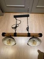 Lampe suspendue en bois/métal, Maison & Meubles, Comme neuf, Landelijk / Industrieel, Bois, 75 cm ou plus