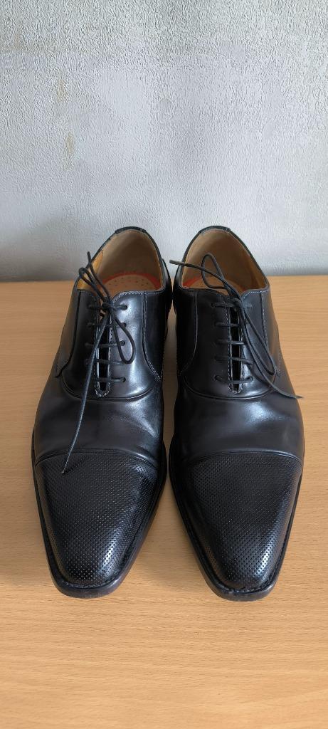 Giorgio zwarte lederen schoenen - maat 39, Kleding | Heren, Schoenen, Zo goed als nieuw, Zwart, Ophalen of Verzenden