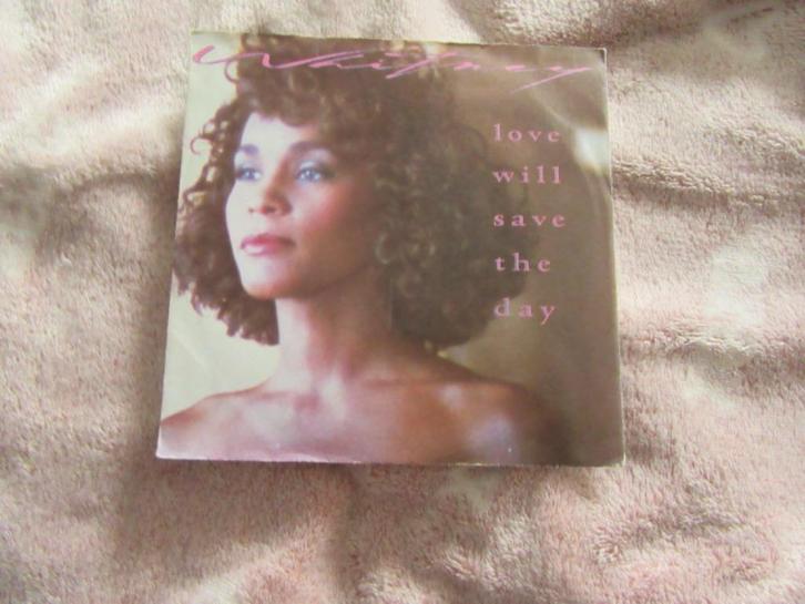 Whitney Houston : Love Will Save the Day -- Vinyl -- 1988, Cd's en Dvd's, Vinyl Singles, Gebruikt, Single, Pop, Ophalen of Verzenden