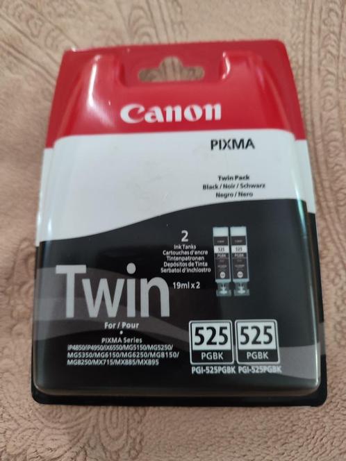 Canon Pixma nieuw twinpack 2x 19 ml zwarte inkt PGI-525PGBK, Computers en Software, Printerbenodigdheden, Nieuw, Cartridge, Ophalen of Verzenden
