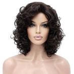 Pruik schouderlang krullend haar kleur bruin kleur 6, Verzenden, Nieuw