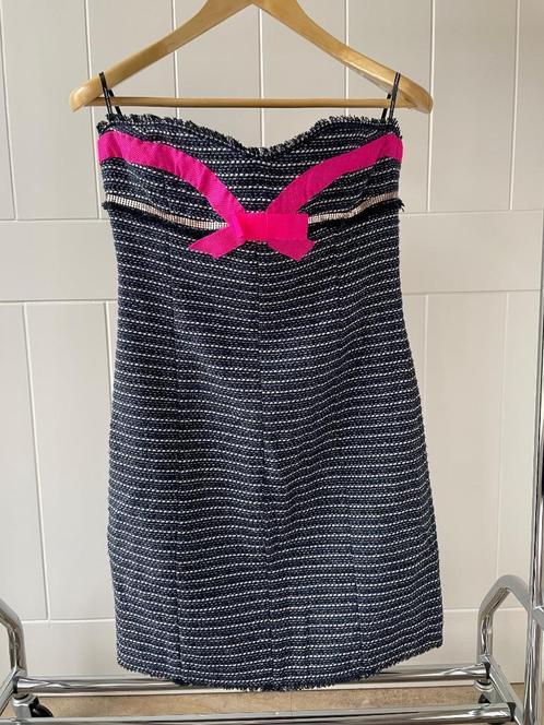 Prachtig bustierkleedje van fashionlabel Atos Lombardini, Kleding | Dames, Jurken, Zo goed als nieuw, Maat 38/40 (M), Blauw, Ophalen of Verzenden