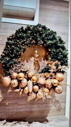 Gedecoreerde krans 90 cm met lichtjes, Divers, Noël, Enlèvement