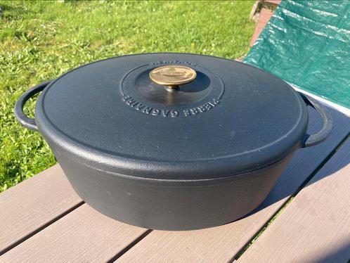 Tefal Pierre Gagnaire zwarte gietijzeren braadpan., Huis en Inrichting, Keuken | Potten en Pannen, Zo goed als nieuw, Gietijzer