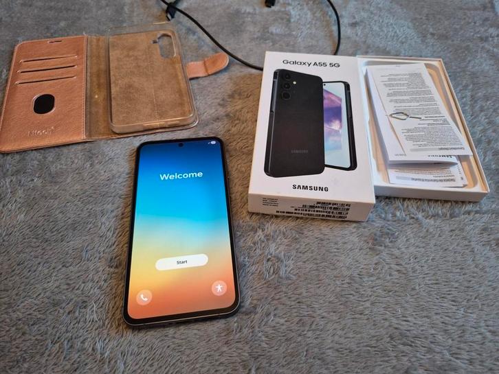 Galaxy A55 256GB Navy zeer weinig gebruikt naar waarde opgez, Telecommunicatie, Mobiele telefoons | Apple iPhone, Zo goed als nieuw