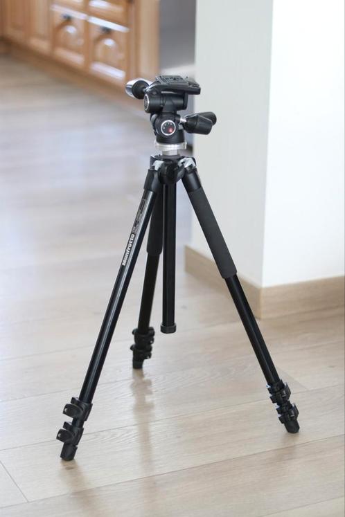 Trépied kit Manfrotto MT294A3 + 804RC2 avec boite d'origine, Audio, Tv en Foto, Fotografie | Statieven en Balhoofden, Zo goed als nieuw