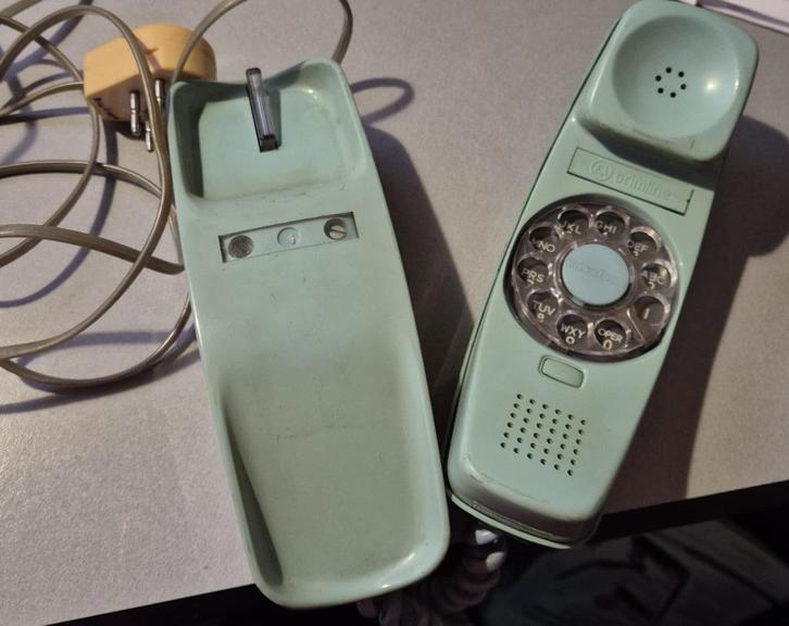 Schijftelefoon Western Electric: Bell Trimline model (USA), Telecommunicatie, Vaste telefoons | Niet Draadloos, Gebruikt, Met draaischijf