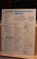 Datsun cherry 1400 gl 1980-1981 technische, Enlèvement ou Envoi
