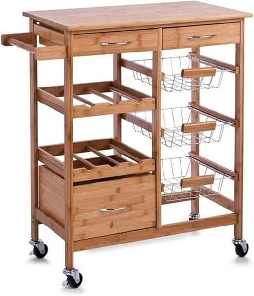 Chariot de cuisine en bambou | LIVRAISON GRATUITE, Neuf, -, -, Autres types
