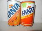 2 Oude Vintage 1980's FANTA ORANGE Blikjes uit België, Verzamelen, Blikken, Ophalen of Verzenden