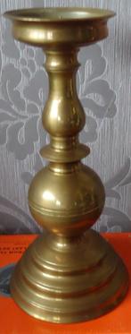 Antieken brons of koperen kerkkandelaar, Ophalen of Verzenden, Koper