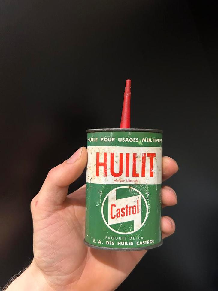 Burette d’huile bidon olieblik olie blik handy oil Castrol, Verzamelen, Merken en Reclamevoorwerpen, Ophalen of Verzenden